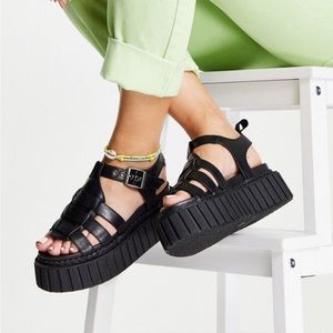 lamoda chunky exile flatform creeper sandals
